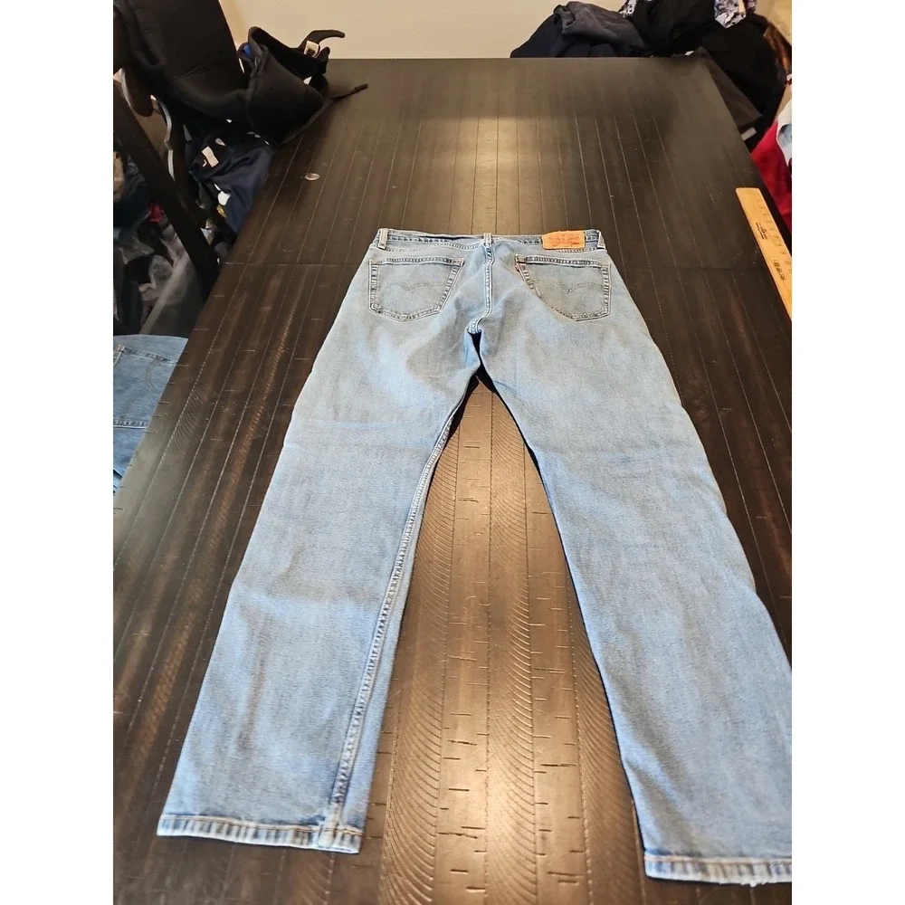 Levi's Mens Blue 505 Straight Leg Denim Jeans Slight Stretch Med Wash Size 34x30